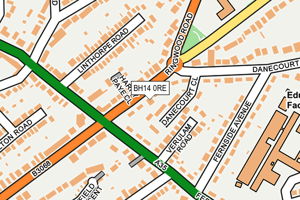 BH14 0RE map - OS OpenMap – Local (Ordnance Survey)