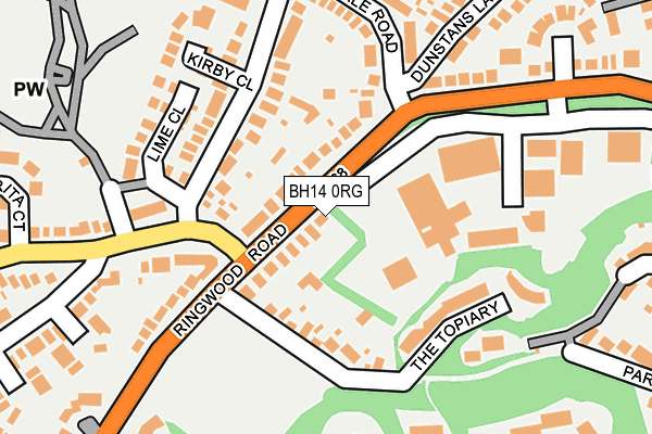 BH14 0RG map - OS OpenMap – Local (Ordnance Survey)