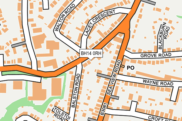 BH14 0RH map - OS OpenMap – Local (Ordnance Survey)