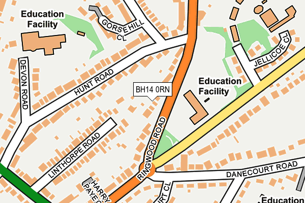 BH14 0RN map - OS OpenMap – Local (Ordnance Survey)