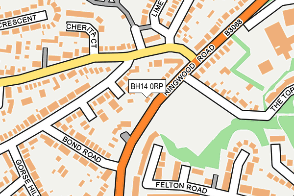 BH14 0RP map - OS OpenMap – Local (Ordnance Survey)