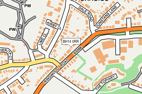 BH14 0RR map - OS OpenMap – Local (Ordnance Survey)