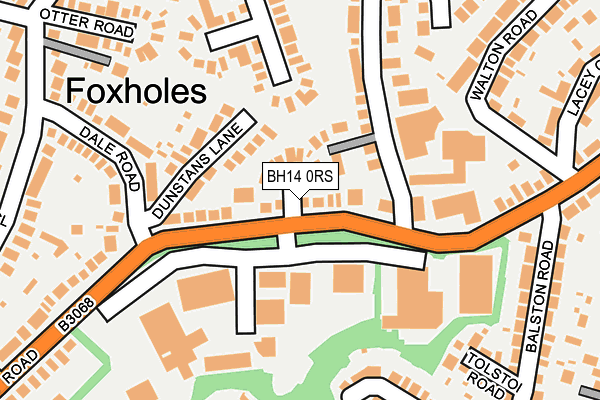 BH14 0RS map - OS OpenMap – Local (Ordnance Survey)