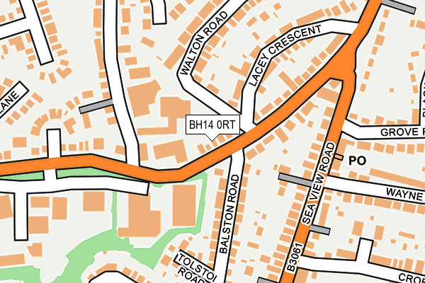 BH14 0RT map - OS OpenMap – Local (Ordnance Survey)