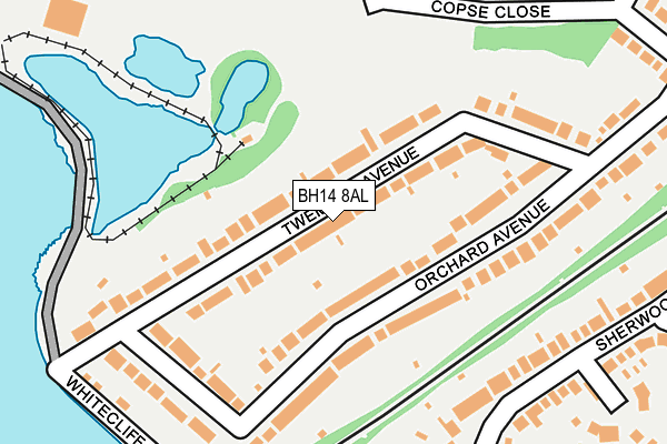 BH14 8AL map - OS OpenMap – Local (Ordnance Survey)