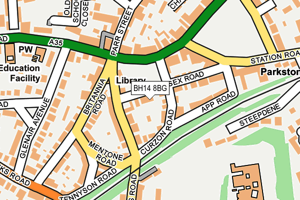 BH14 8BG map - OS OpenMap – Local (Ordnance Survey)