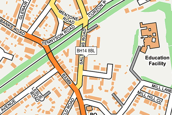 BH14 8BL map - OS OpenMap – Local (Ordnance Survey)