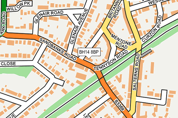 BH14 8BP map - OS OpenMap – Local (Ordnance Survey)