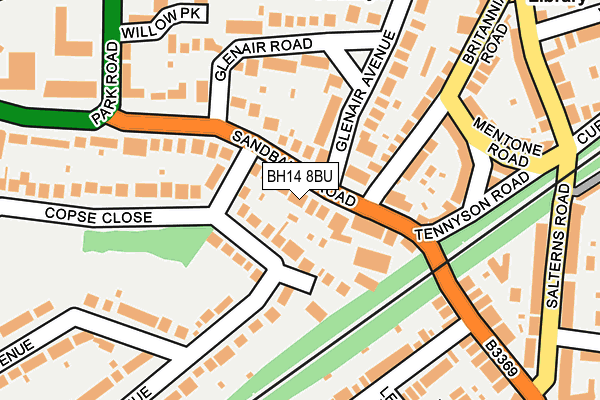 BH14 8BU map - OS OpenMap – Local (Ordnance Survey)
