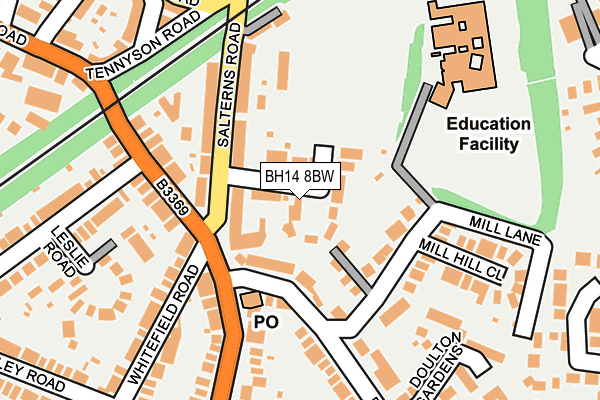 BH14 8BW map - OS OpenMap – Local (Ordnance Survey)