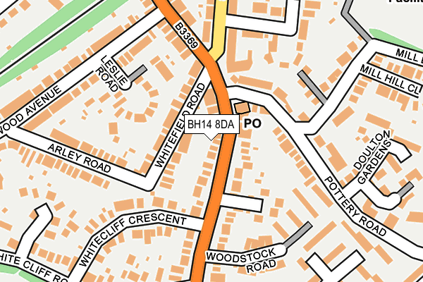 BH14 8DA map - OS OpenMap – Local (Ordnance Survey)