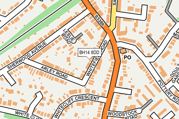 BH14 8DD map - OS OpenMap – Local (Ordnance Survey)