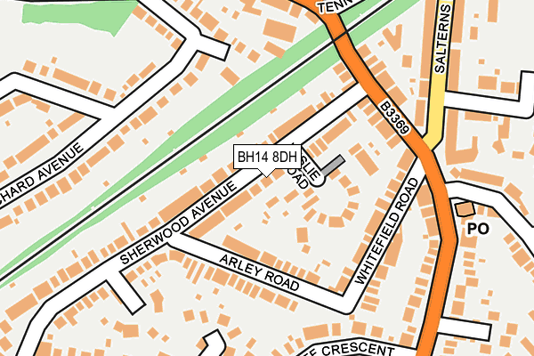 BH14 8DH map - OS OpenMap – Local (Ordnance Survey)