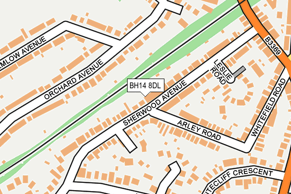 BH14 8DL map - OS OpenMap – Local (Ordnance Survey)