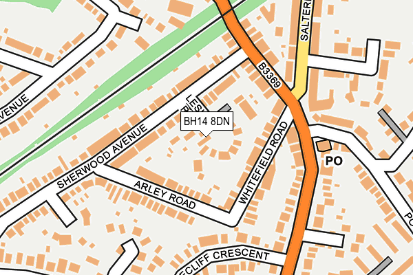 BH14 8DN map - OS OpenMap – Local (Ordnance Survey)