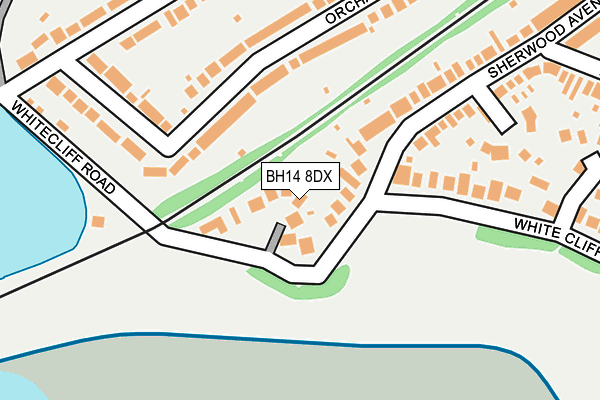 BH14 8DX map - OS OpenMap – Local (Ordnance Survey)