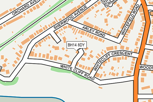BH14 8DY map - OS OpenMap – Local (Ordnance Survey)