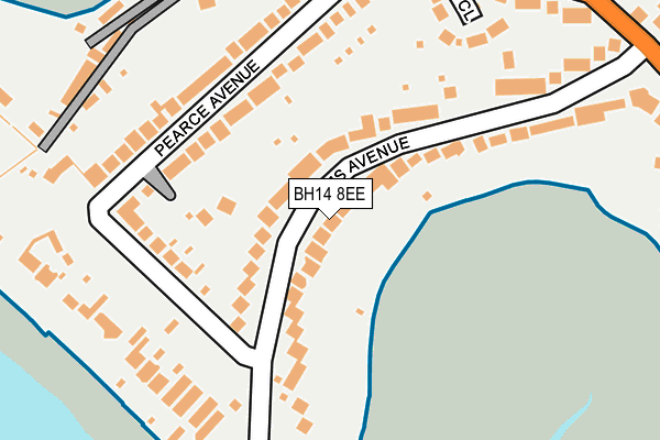 BH14 8EE map - OS OpenMap – Local (Ordnance Survey)