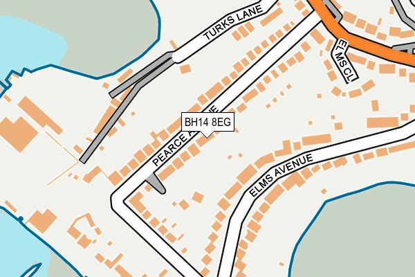 BH14 8EG map - OS OpenMap – Local (Ordnance Survey)