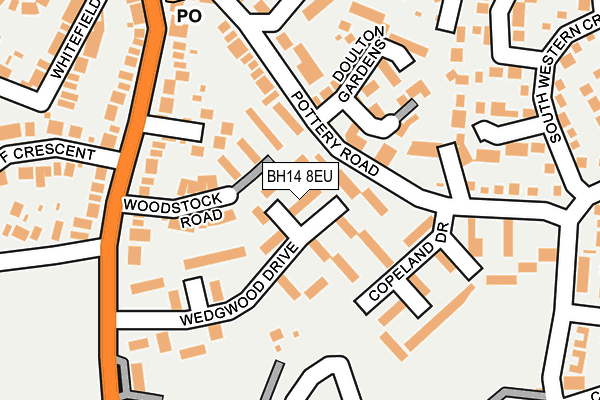 BH14 8EU map - OS OpenMap – Local (Ordnance Survey)