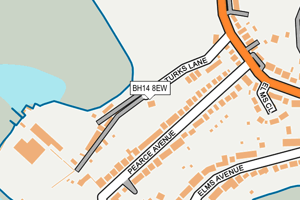 BH14 8EW map - OS OpenMap – Local (Ordnance Survey)