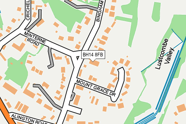 BH14 8FB map - OS OpenMap – Local (Ordnance Survey)
