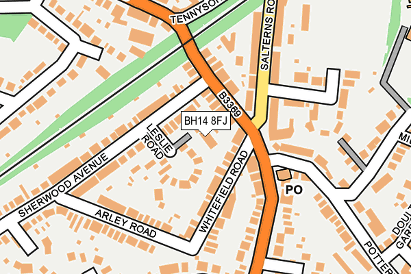 BH14 8FJ map - OS OpenMap – Local (Ordnance Survey)