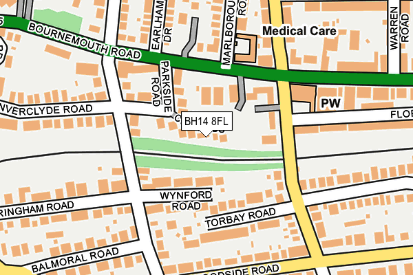 BH14 8FL map - OS OpenMap – Local (Ordnance Survey)