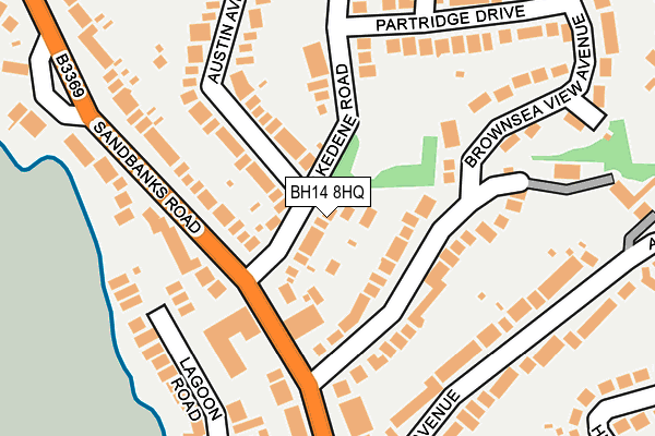 BH14 8HQ map - OS OpenMap – Local (Ordnance Survey)