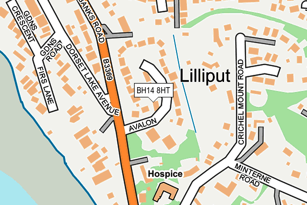 BH14 8HT map - OS OpenMap – Local (Ordnance Survey)