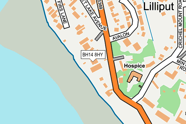 BH14 8HY map - OS OpenMap – Local (Ordnance Survey)