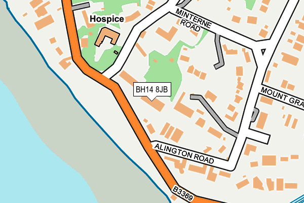BH14 8JB map - OS OpenMap – Local (Ordnance Survey)