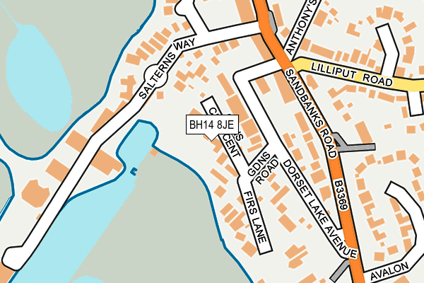 BH14 8JE map - OS OpenMap – Local (Ordnance Survey)