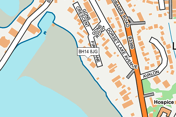 BH14 8JG map - OS OpenMap – Local (Ordnance Survey)