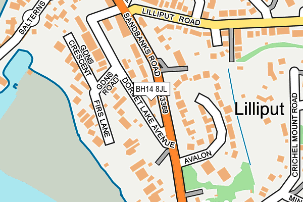 BH14 8JL map - OS OpenMap – Local (Ordnance Survey)