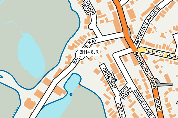 BH14 8JR map - OS OpenMap – Local (Ordnance Survey)