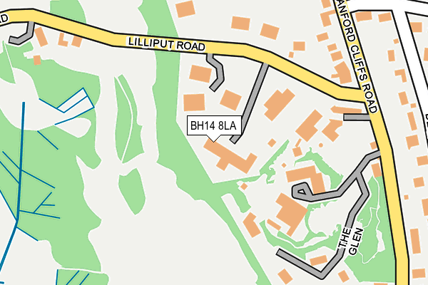 BH14 8LA map - OS OpenMap – Local (Ordnance Survey)