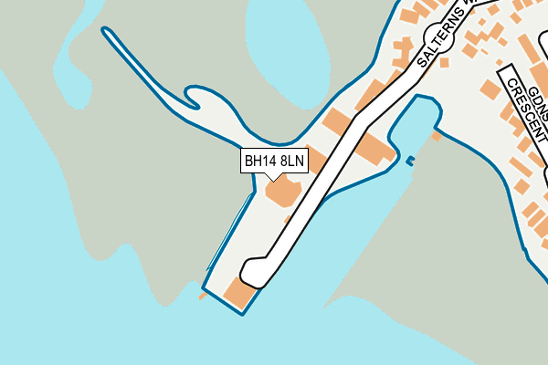 BH14 8LN map - OS OpenMap – Local (Ordnance Survey)