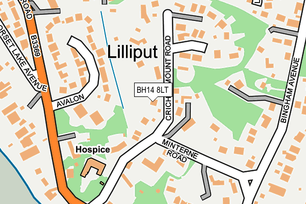 BH14 8LT map - OS OpenMap – Local (Ordnance Survey)