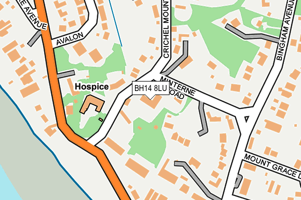 BH14 8LU map - OS OpenMap – Local (Ordnance Survey)