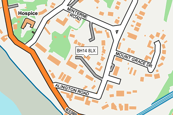 BH14 8LX map - OS OpenMap – Local (Ordnance Survey)