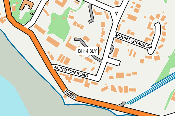 BH14 8LY map - OS OpenMap – Local (Ordnance Survey)