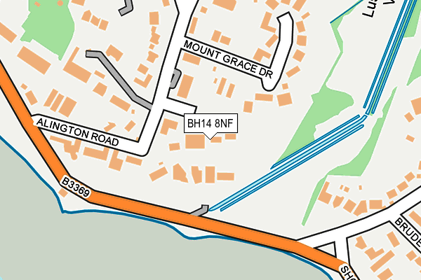 BH14 8NF map - OS OpenMap – Local (Ordnance Survey)