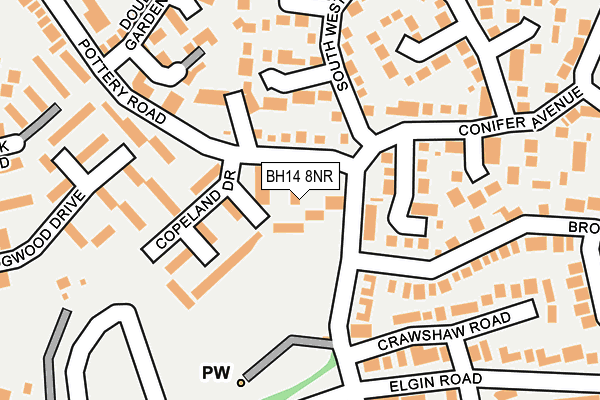 BH14 8NR map - OS OpenMap – Local (Ordnance Survey)