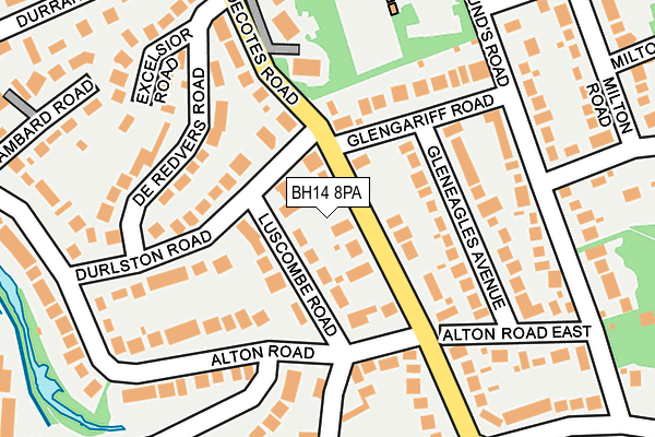 BH14 8PA map - OS OpenMap – Local (Ordnance Survey)