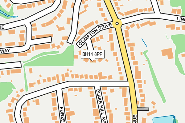BH14 8PP map - OS OpenMap – Local (Ordnance Survey)