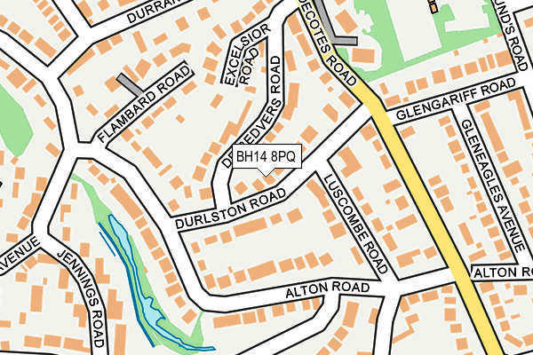 BH14 8PQ map - OS OpenMap – Local (Ordnance Survey)