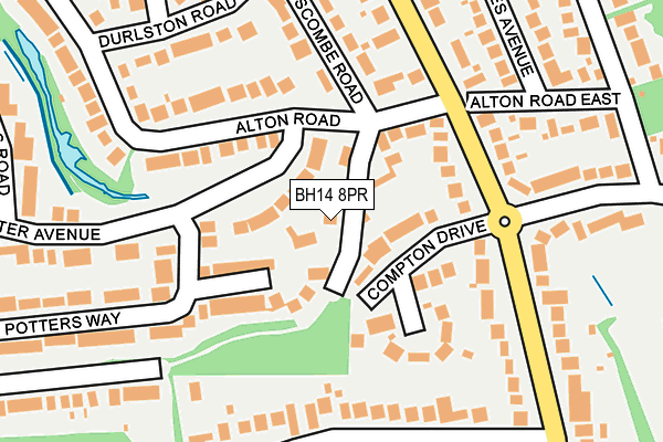 BH14 8PR map - OS OpenMap – Local (Ordnance Survey)