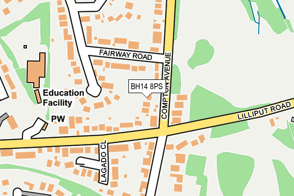 BH14 8PS map - OS OpenMap – Local (Ordnance Survey)