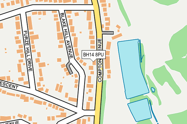 BH14 8PU map - OS OpenMap – Local (Ordnance Survey)